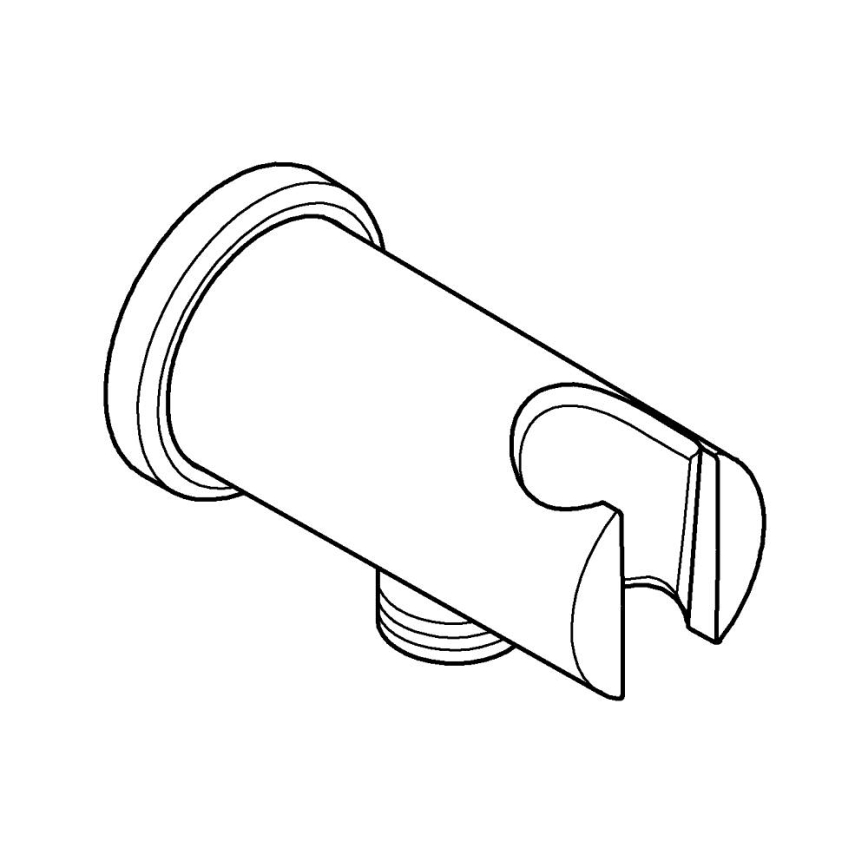 GROHE 26658000 - Racord de perete cu suport integrat pentru duș Ø 48 mm cromat