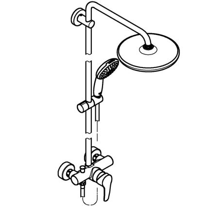 GROHE 26679001 - Sistem de duș VITALIO START 250, 390 mm, crom lucios