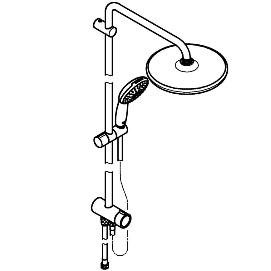 GROHE 266802431 - Sistem de duș VITALIO START SYSTEM 250 390 mm negru