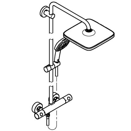 GROHE 26697001 - Sistem de duș VITALIO COMFORT 250, 250 × 250 mm, crom lucios