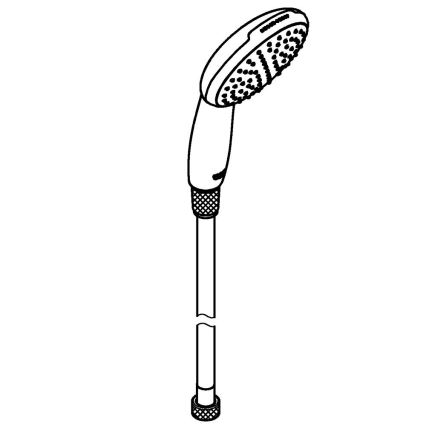 GROHE 26720001 - Duș de mână VITALIO START 110, furtun 1500 mm, crom lucios