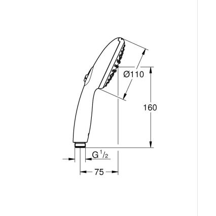 GROHE 26947001 - Cap de duș VITALIO START, crom lucios