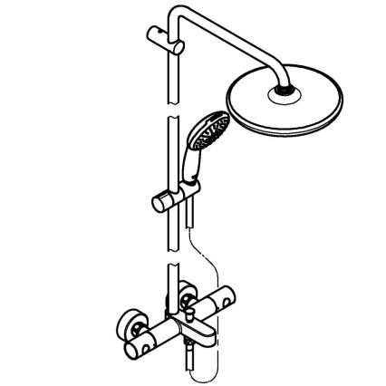 GROHE 269882431 - Sistem de duș VITALIO START SYSTEM 250 390 mm negru