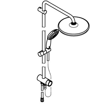 GROHE 26989001 - Sistem de duș VITALIO START SYSTEM 250 390 mm, crom lucios
