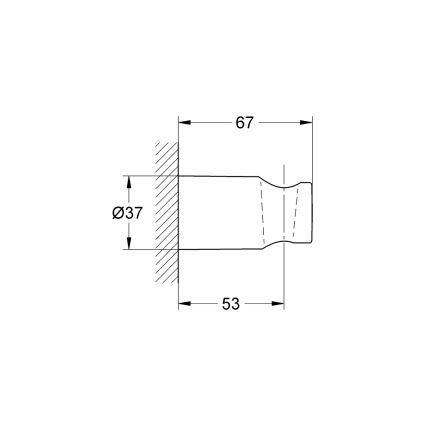 GROHE 27056000 - Suport de perete pentru duș Rainshower, crom lucios