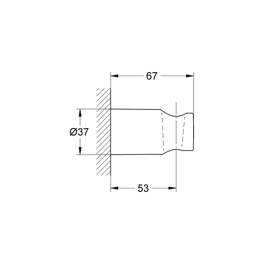 GROHE 27056000 - Suport de perete pentru duș Rainshower, crom lucios