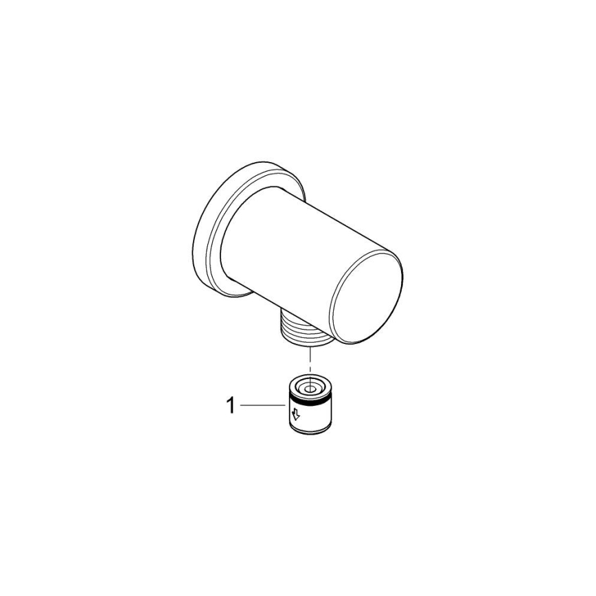 GROHE 27057AL0 - Cot de perete RAINSHOWER DN 15, grafit