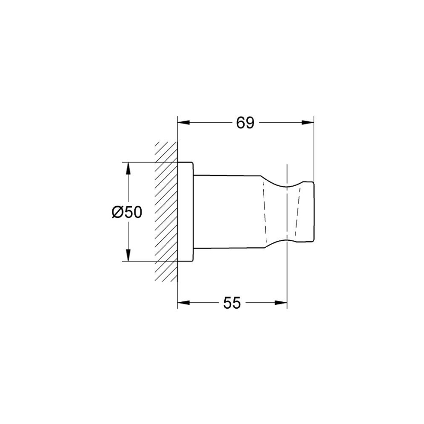 GROHE 27074DL0 - Suport de perete pentru duș RAINSHOWER, cu finisaj cupru periat
