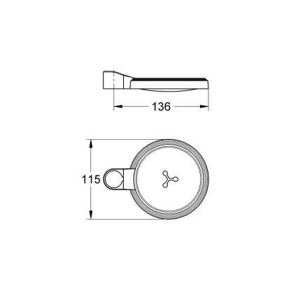 GROHE 27206000 - Suport pentru săpun RELEXA pentru bară de duș O 22 sau 25 mm, transparent