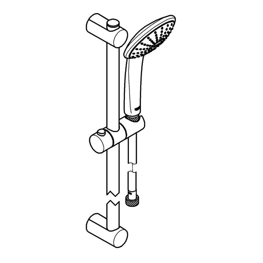 GROHE 27322000 - Set de duș VITALIO JOY, 600 mm, crom lucios