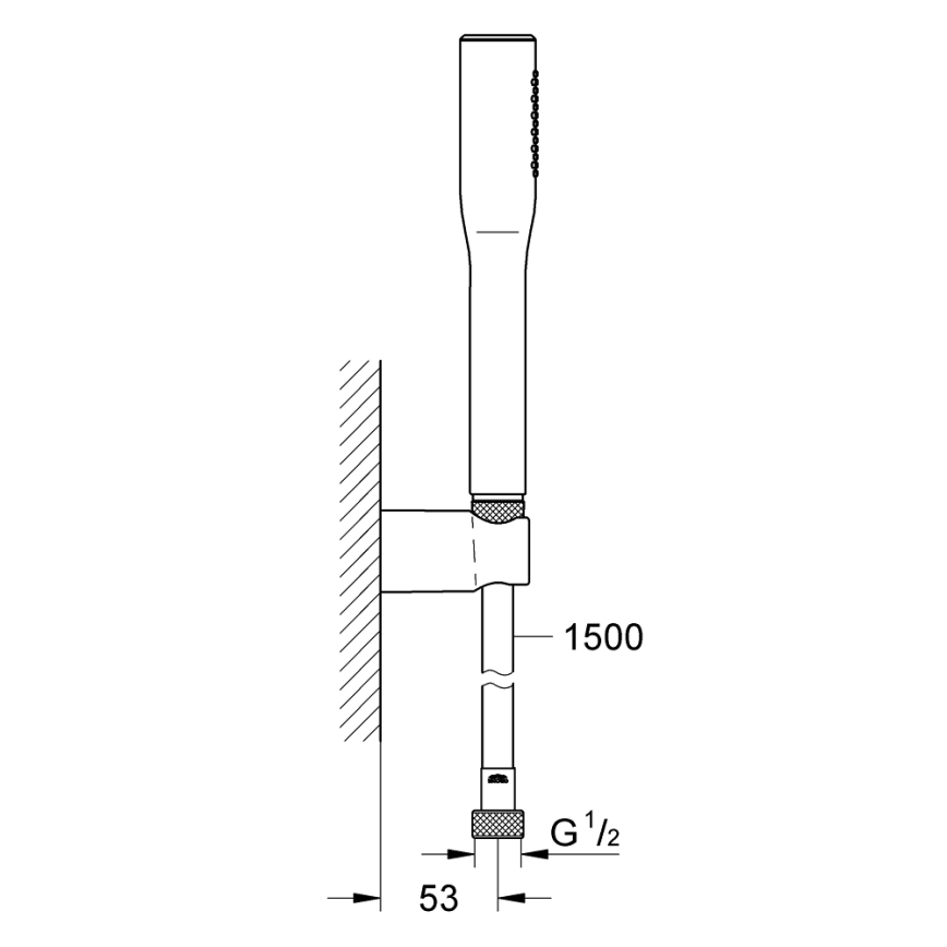 GROHE 27369000 - Set de duș EUPHORIA COSMOPOLITAN STICK 1500 mm crom lucios