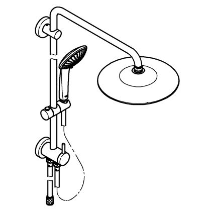 GROHE 27421002 - Sistem de duș EUPHORIA 260 crom lucios