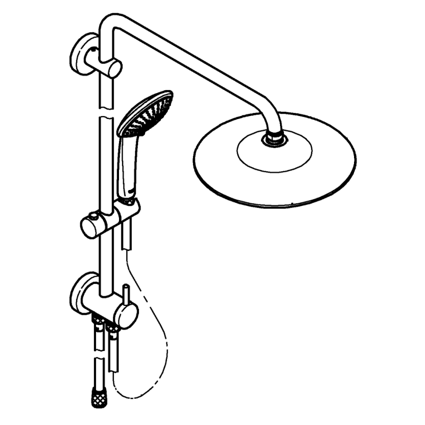 GROHE 27421002 - Sistem de duș EUPHORIA 260 crom lucios