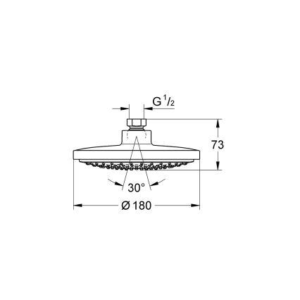 GROHE 27492000 - Cap de duș EUPHORIA COSMOPOLITAN Ø 180 mm crom lucios