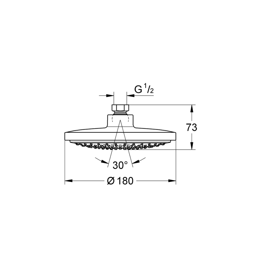 GROHE 27492000 - Cap de duș EUPHORIA COSMOPOLITAN Ø 180 mm crom lucios