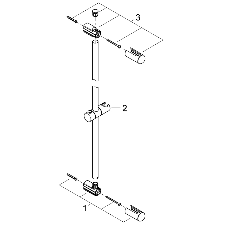 GROHE 27500000 - Bară de duș EUPHORIA 900 mm, crom lucios