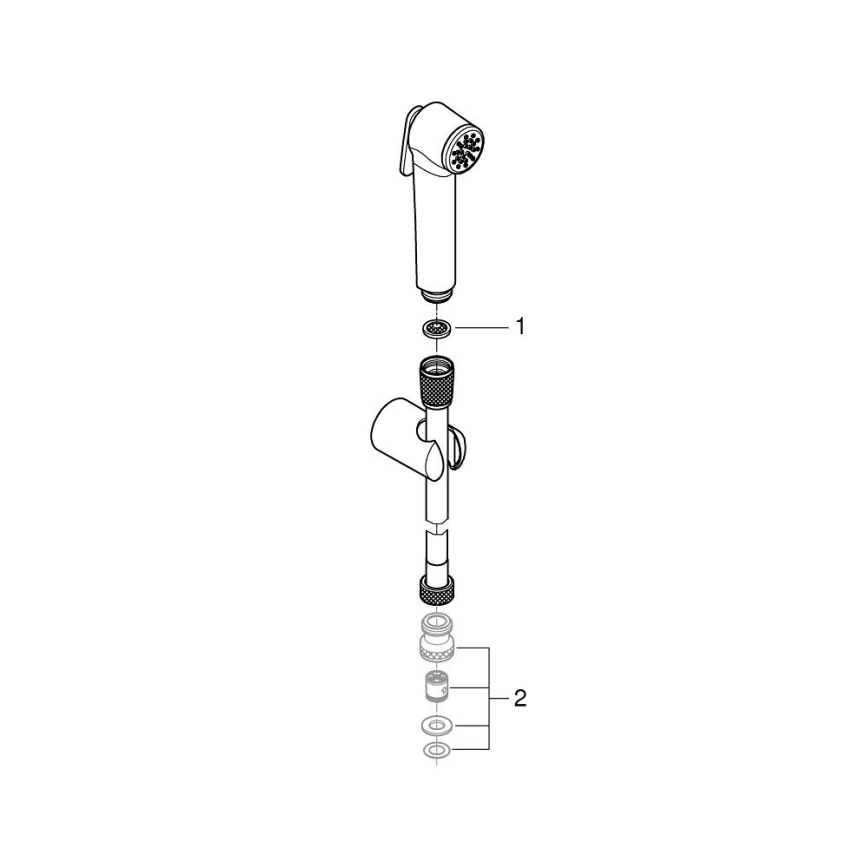 GROHE 27513GN1 - Duș bideu de mână, 1250 mm, auriu