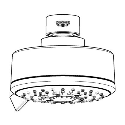 GROHE 27591001 - Cap de duș TEMPESTA COSMOPOLITAN 100, 100 mm, crom lucios
