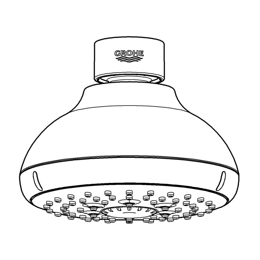 GROHE 27606001 - Cap de duș New Tempesta 100, 100 mm, crom lucios