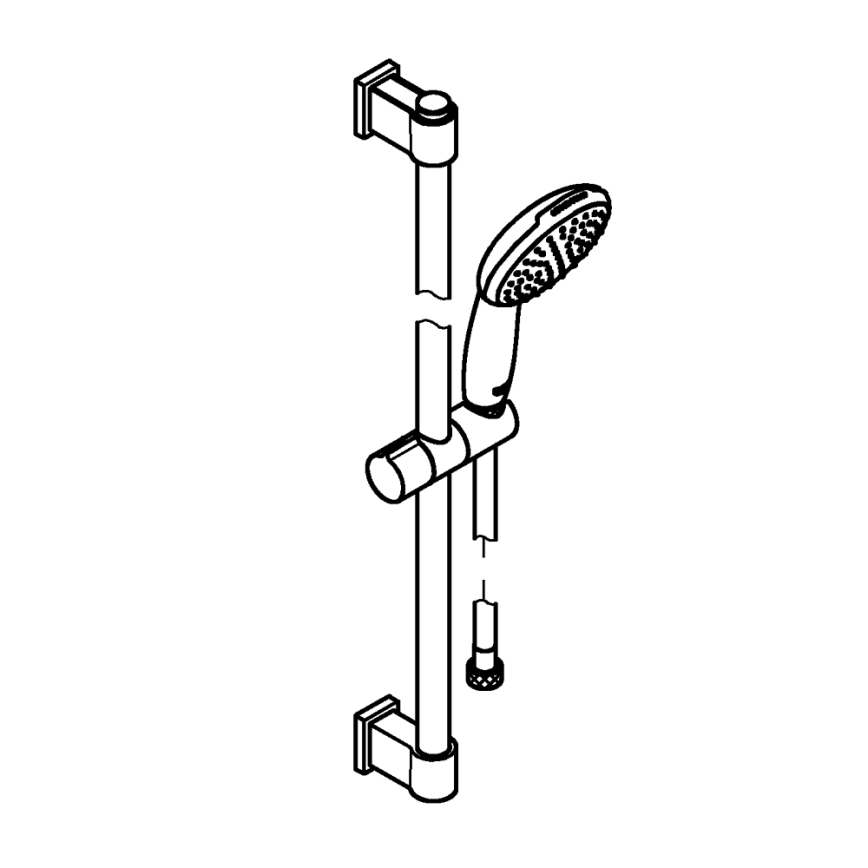 GROHE 27942001 - Set de duș VITALIO START 110 600 mm, crom lucios