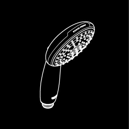 GROHE 279462431 - Pară de duș VITALIO START 110, 110 mm, neagră