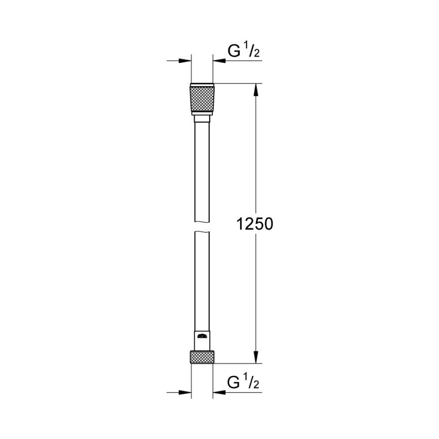 GROHE 28362DA0 - Furtun de duș SILVERFLEX 1250 mm, cu finisaj cupru
