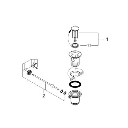 GROHE 28910000 - Garnitură de scurgere 1 1/4” crom lucios
