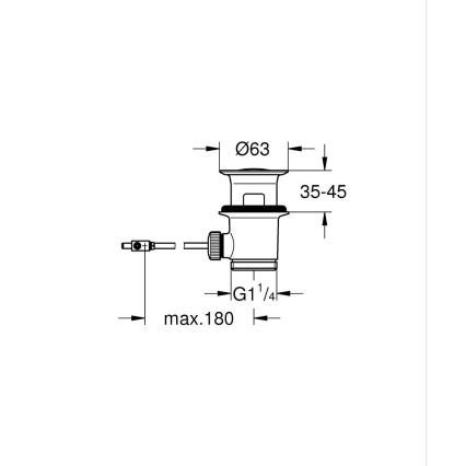 GROHE 28910000 - Garnitură de scurgere 1 1/4” crom lucios