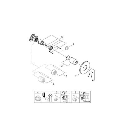 GROHE 29040001 - Baterie de duș BAUEDGE crom lucios