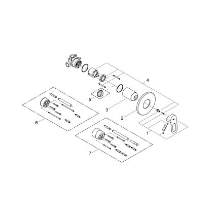 GROHE 29042000 - Baterie de duș BAULOOP crom lucios