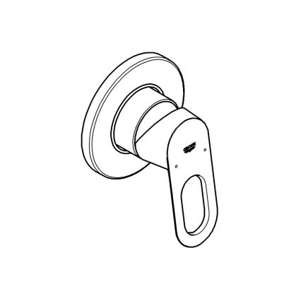 GROHE 29042000 - Baterie de duș BAULOOP crom lucios