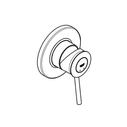 GROHE BAUCLASSIC – baterie de duș pentru montaj încastrat, crom lucios (29048000)