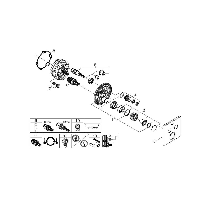 GROHE 29124A00 - Baterie termostatică GROHTHERM SMARTCONTROL grafit