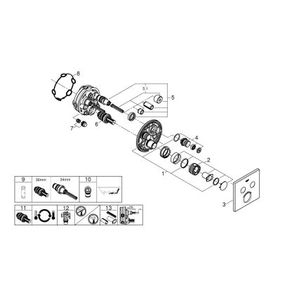 GROHE 29124A00 - Baterie termostatică GROHTHERM SMARTCONTROL grafit