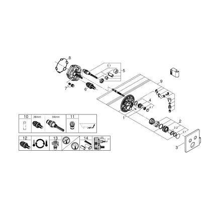 GROHE 29125000 - Baterie termostatică pentru cadă GROHTHERM SMARTCONTROL, crom