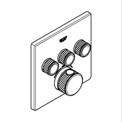 GROHE 29126AL0 - Termostat GROHTHERM SmartControl, 158 × 158 mm, grafit