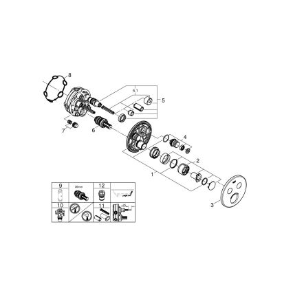 GROHE 29145000 - Capac pentru baterie încastrată SMARTCONTROL, crom lucios