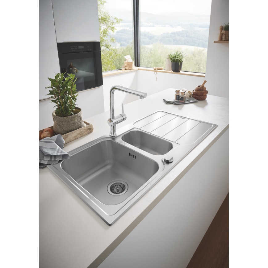 GROHE 30274000 - Baterie pentru chiuvetă de bucătărie cu pipa în formă de L, crom lucios
