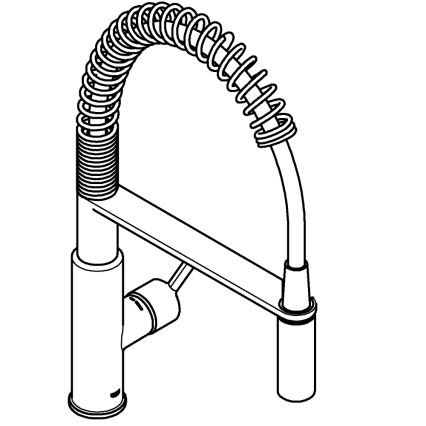 GROHE 30361000 - Baterie pentru chiuvetă GET 455 mm, crom lucios