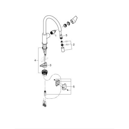 GROHE 30551000 - Baterie pentru chiuvetă START EDGE 357 mm, crom lucios
