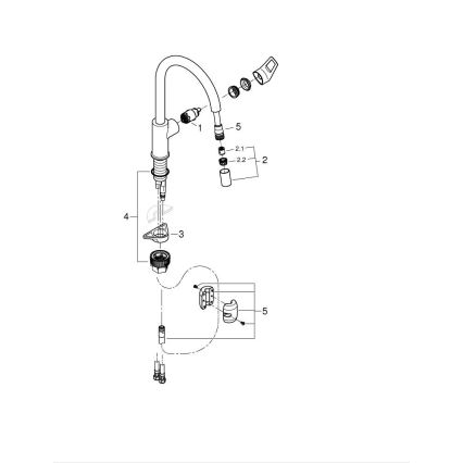 GROHE 30556000 - Baterie pentru chiuvetă START LOOP, 357 mm, crom lucios