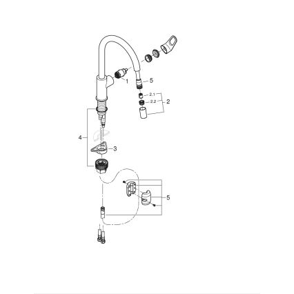 GROHE 30569000 - Baterie pentru chiuvetă START FLOW, 357 mm, crom lucios