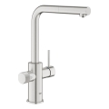 GROHE 30590DC0 - Baterie pentru chiuvetă cu duză extractibilă BLUE PURE, inox