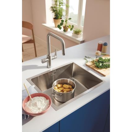 GROHE 30595DC0 - Baterie pentru chiuvetă BLUE PURE din oțel inoxidabil