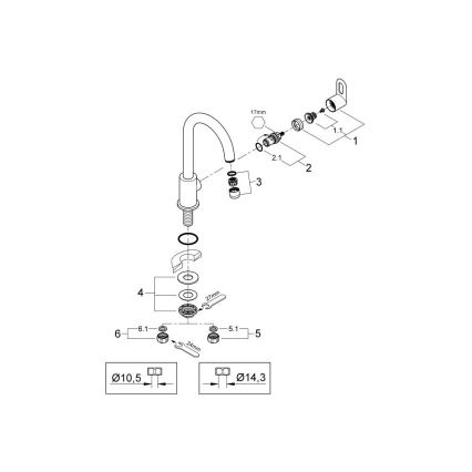 GROHE 31222000 - Baterie pentru chiuvetă BAULOOP, crom lucios