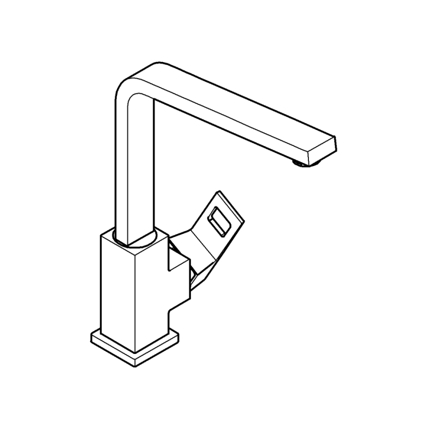 GROHE 31255000 - Baterie pentru chiuvetă EUROCUBE, crom lucios