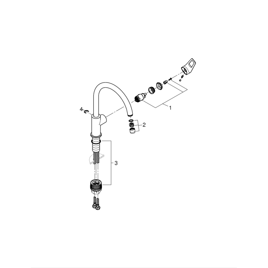 GROHE 31368001 - Baterie pentru chiuvetă BAULOOP, crom lucios