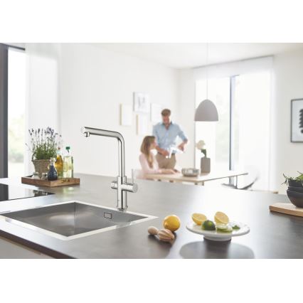 GROHE 31454001 - Baterie pentru chiuvetă BLUE HOME, pipă în formă de L, crom lucios