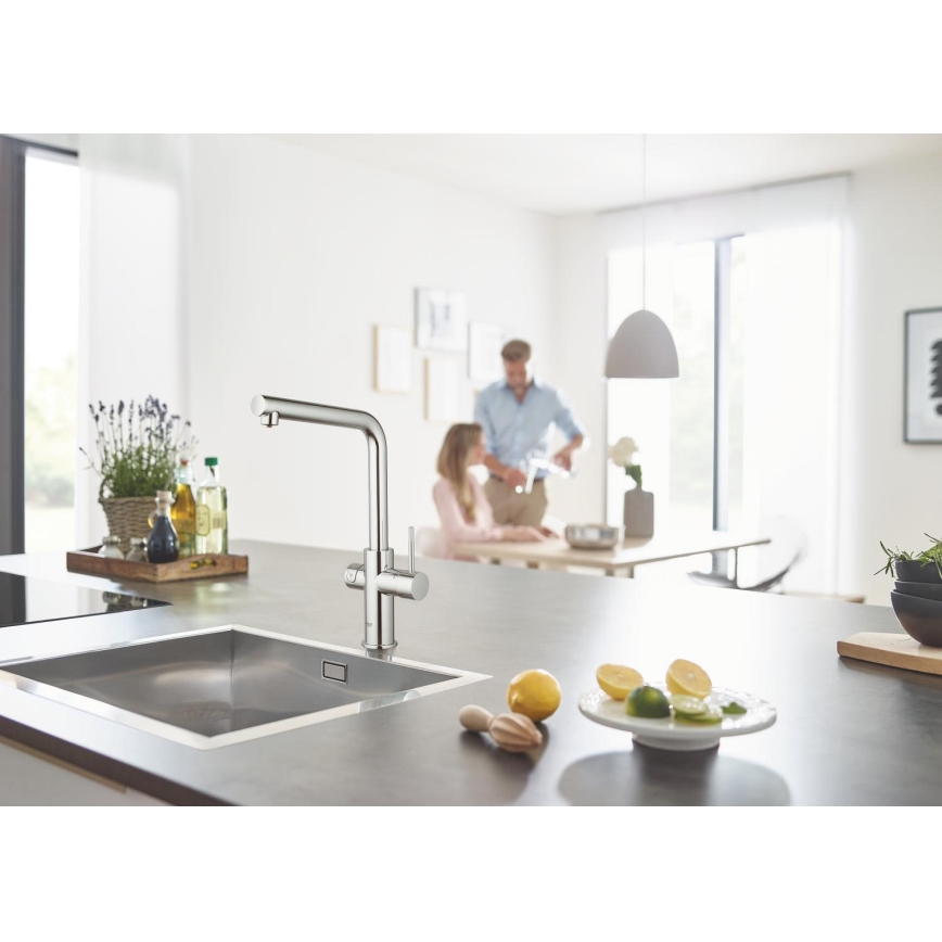 GROHE 31454001 - Baterie pentru chiuvetă BLUE HOME, pipă în formă de L, crom lucios
