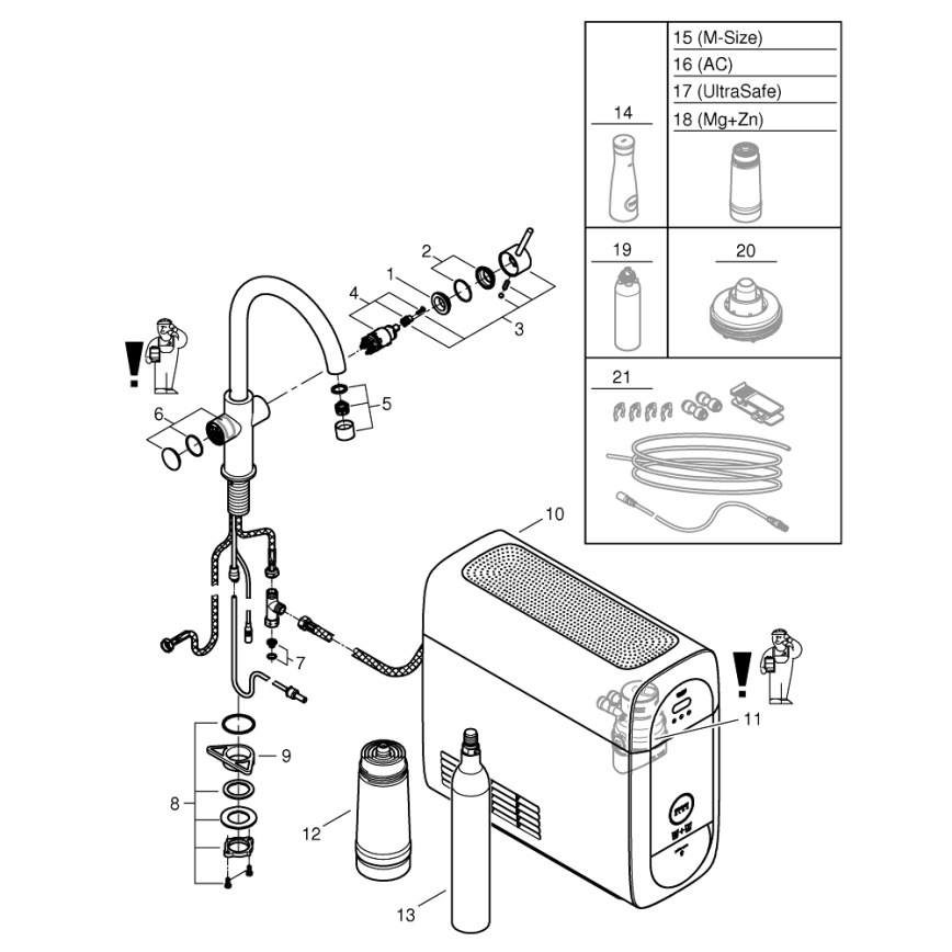 GROHE 31455001 - Baterie pentru chiuvetă BLUE HOME, crom lucios